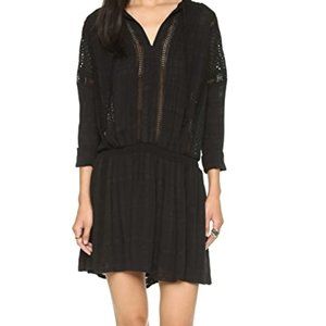 Free People Black Nomad Peasant Dress